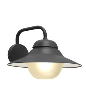 CLA Lighting Exterior Matt Black and Matt White with Frosted Diffuser Wall Light IP44 Matt Black