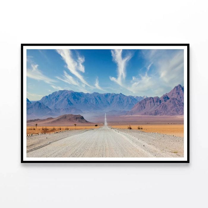 Gravel Road with Mountains  Print 100% Australian Made 120x90cm  (Poster)