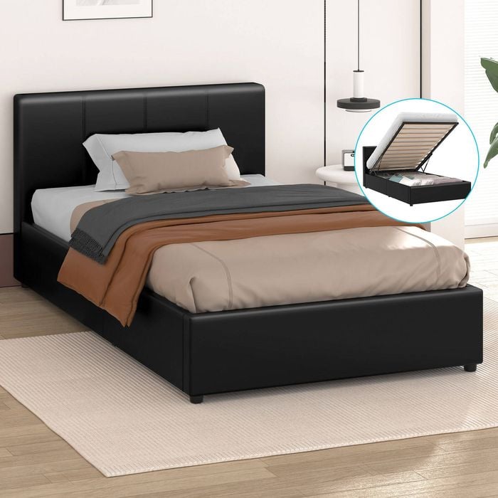 ALFORDSON Bed Frame Gas Lift Storage Single