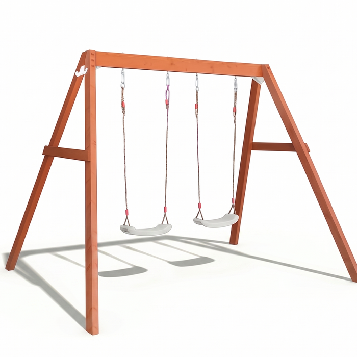 Hide & Seek Kids - Lucas Swing Set - Pearl White Swings