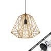 Snap Lighting Marte Metal Cage Downlight to Pendant Light Conversion Kit Gold