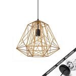 Snap Lighting Marte Metal Cage Downlight to Pendant Light Conversion Kit Gold
