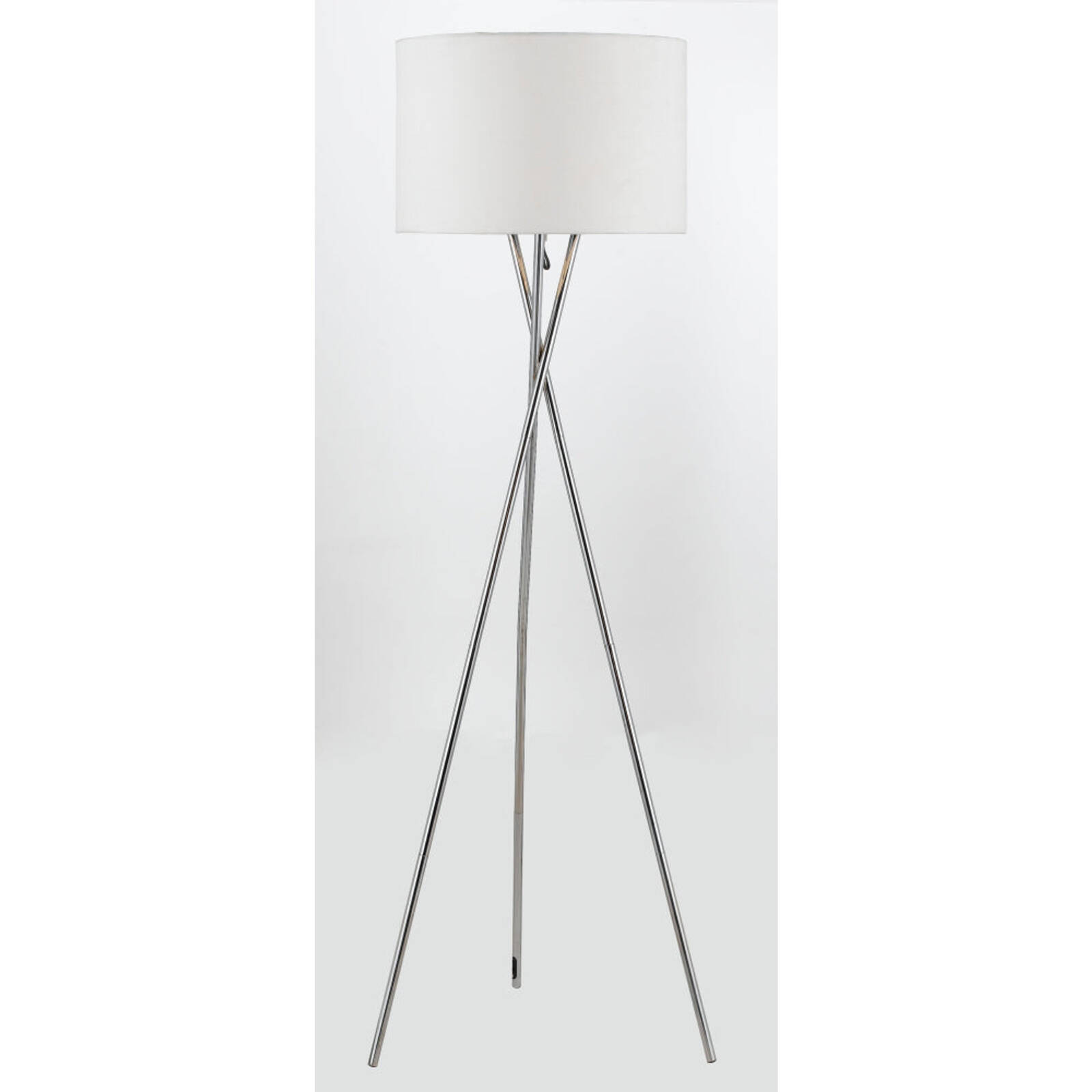 Telbix Belmore Contemporary Standing Floor Lamp Light Metal Fabric Walnut White thumbnail 2
