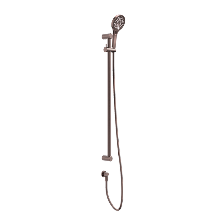 Nero ,  900mm Brushed Bronze Mecca Care 25mm Grab Rail and Adjustable Shower Rail Set