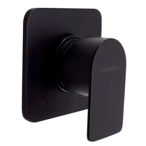 Aquatica Metalique Black Square Shower Mixer - Black