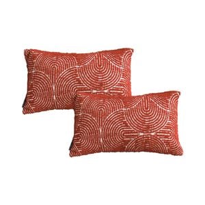 SOGA 2X 30CM Cinnabar Lumbar Throw Pillows