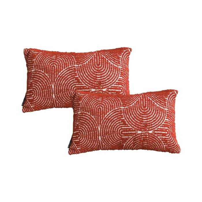 SOGA 2X 30CM Cinnabar Lumbar Throw Pillows