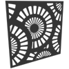 ProtectorAl 300-1200w x 300-1200h Dark Charcoal/Gloss White Sunburst Unframed Composite Deco Panel
