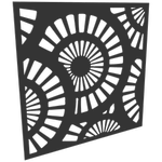 ProtectorAl 300-1200w x 300-1200h Dark Charcoal/Gloss White Sunburst Unframed Composite Deco Panel