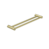 Nero Mecca Care 25mm x 600mm Brushed Gold Double Towel Grab Rail