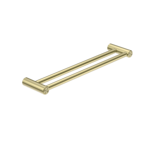 Nero Mecca Care 25mm x 600mm Brushed Gold Double Towel Grab Rail