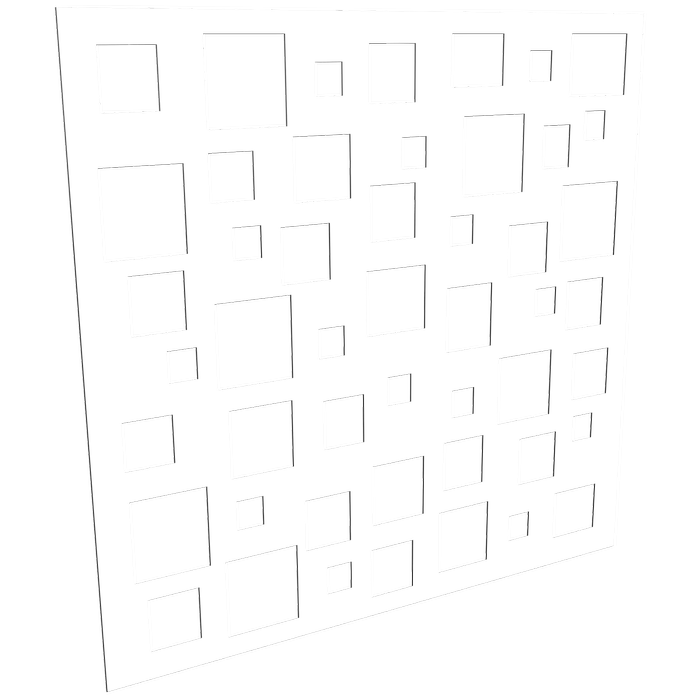 ProtectorAl 300 - 1200 x 300 - 1200mm Gloss White / Satin White Squares Unframed Composite Deco Panel