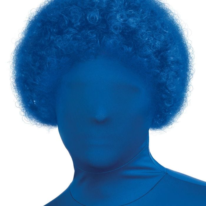 Second Skin Afro Hair Wig Kids/Children Costume Blue