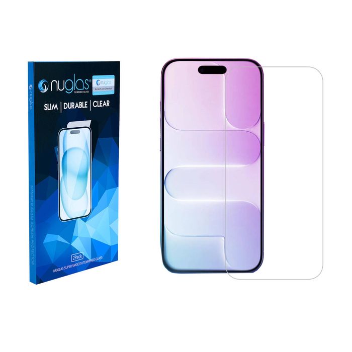 Nuglas Tempered Glass Screen Protector - Crystal Clear for iPhone 16 Pro Max