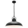 Mercator Industrial Black Metal Verona Pendant Light