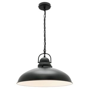 Mercator Industrial Black Metal Verona Pendant Light