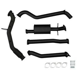 Ignite Exhausts Turbo Back For Ford Ranger Px2/px3 3.2l No Cat & Muffler Black Aluminised Steel