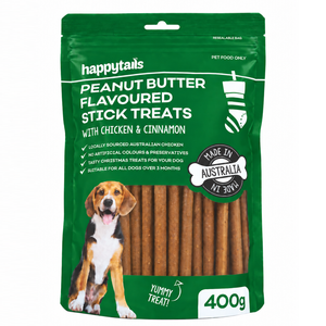 Happy Tails 400g Peanut Butter Flavoured Stick Treats