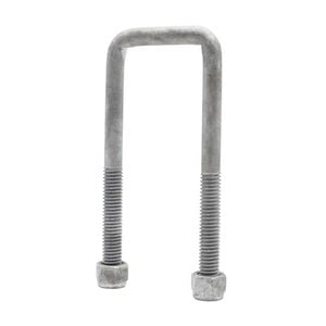 Sunrise U-bolts With Nyloc Nut 1/2" Galvanised - 50mm Square, 145mm - Ub50s145g