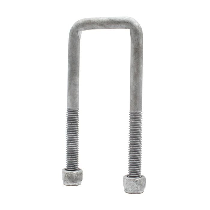 Sunrise U-bolts With Nyloc Nut 1/2" Galvanised - 50mm Square, 145mm - Ub50s145g
