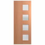 Miacador 1980 x 40mm Glaze Frosted Entrance Door - 860mm