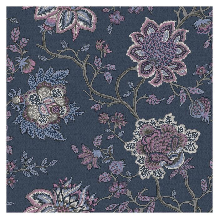 Regan Navy Wallpaper 53cm x 10.05m