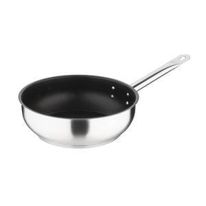 Vogue Stainless Steel Sauté Pan Non-stick Teflon Platinum Plus Induction Compatible 240mm