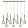 Vencha Meteor 10 Light Bar LED Pendant - Gold Warm White