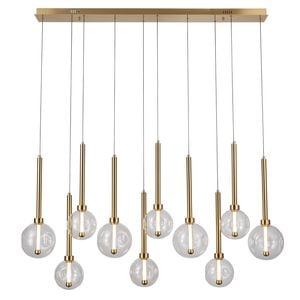 Vencha Meteor 10 Light Bar LED Pendant - Gold Warm White