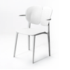 4 Pcs Miuz Dining Chairs Kitchen Plastic Stackable Modern Chairs Living Room
