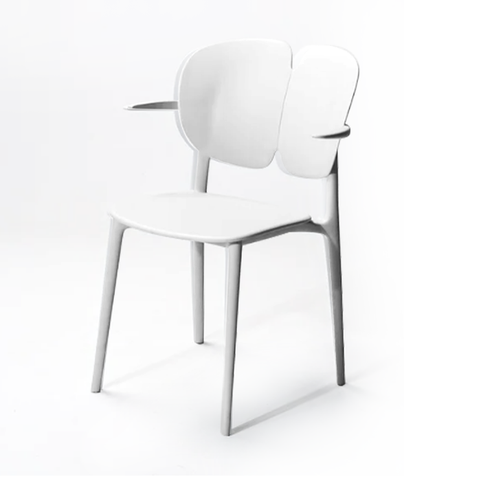 4 Pcs Miuz Dining Chairs Kitchen Plastic Stackable Modern Chairs Living Room