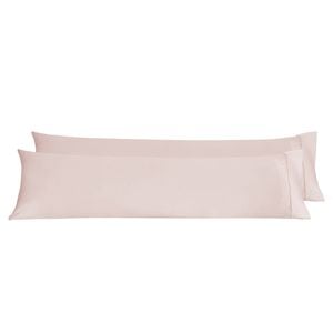 Dreamaker Superfine Washed Microfibre Body Pillowcase Twin Pack - Blush Pink