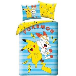 Pokemon High Five Cotton Quilt Cover Set - Single Bed Size