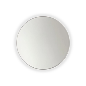 Barelli Signature Framed Round Front Edge-Lit LED Mirror Brushed Nickel - 800 x 800mm 