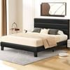 ALFORDSON Bed Frame Double Black Leather