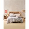 Linen House King Galicia Cotton Quilt Cover Set - Blue/Sand