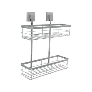 Fusion-Loc 26kg Stainless Steel Suction Double Shower Caddy