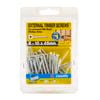 Zenith 8 - 10 x 45mm Galvanised Countersunk Rib Head Timber Screws - 50 Pack