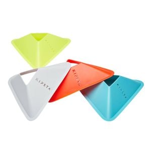 Decathlon - Essential Pack Of 40 Flat Markers - 4 Colours (Yellow, Orange, Grey, Blue) - One Size