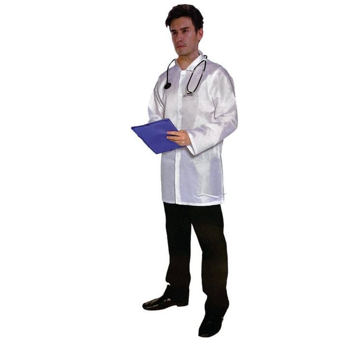 s Doctor Costume Dr Adult Halloween Hospital Medical Surgeon Lab Coat Outfit Large/X-Large