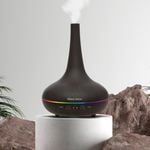 Essential Oil Diffuser Ultrasonic Humidifier 200ML 3 Oils 15 x 15 x 20cm Dark Wood Grain