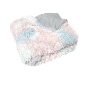 Bloomington Finley Multi Colour Collection Shaggy Throw Rug 127 x 152cm Pastel Hues