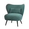 Oikiture Armchair Lounge Chair with Lumbar Pillow Wingback Polyester linen Green
