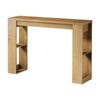 Oikiture Modern Console Table Display Shelf Entryway Open Storage Decor Natural
