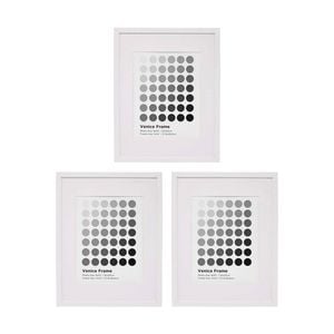 3PK Braz Venice Image Photo Document Display Frame 27.9x35.6cm White