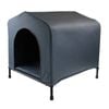 Grey M Portable Flea And Mite Resistant Dog Kennel House W Cushion