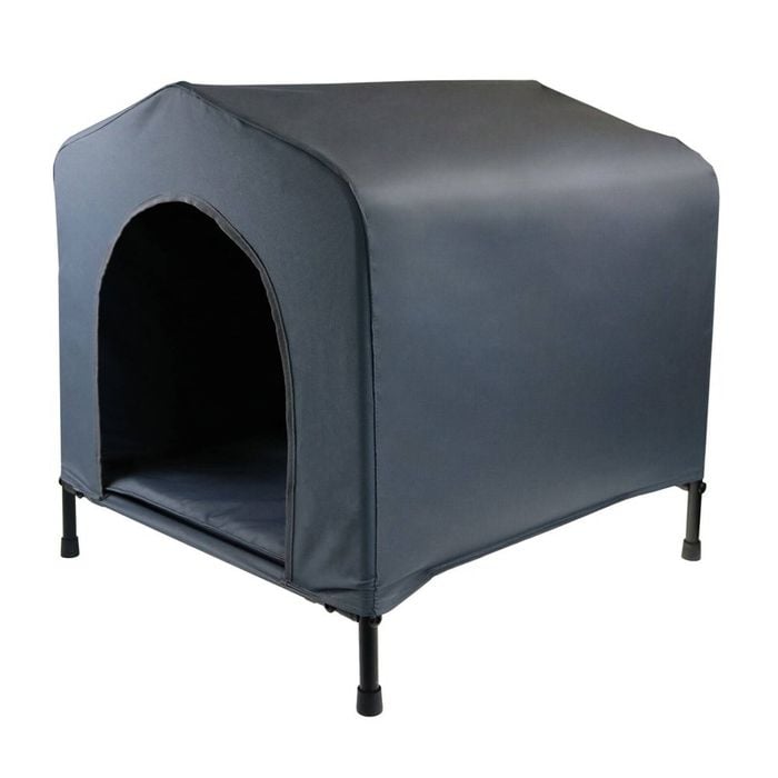 Grey M Portable Flea And Mite Resistant Dog Kennel House W Cushion