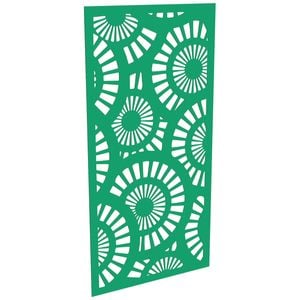ProtectorAl 300-1200w x 1201-2400h Light Green/Gloss White Sunburst Unframed Composite Deco Panel