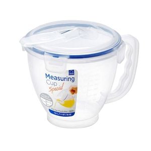 Locknlock 1L Classic Airtight Measuring Cup w/ Flip Cap Lid Container Clear