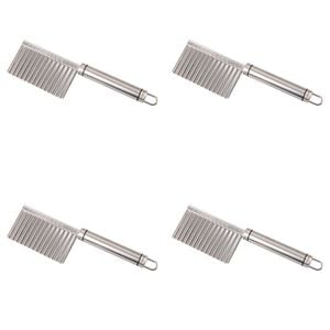 4PK Appetito Stainless Steel Crinkle Vegetable Cutter